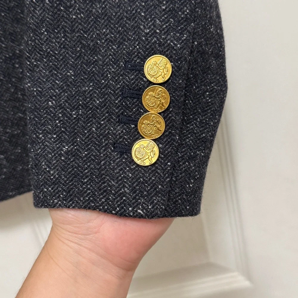 NWT J.Crew École Blazer in Herringbone Wool Blend